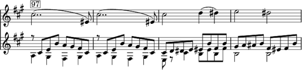 Fallende Sexte im Bruckner, Neunte Sinfonie, erster Satz, zweites Thema